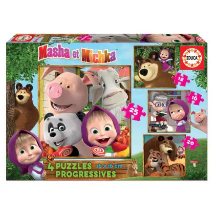 Masha and the Bear puzzle 12-16-20-25db-os termékfotó