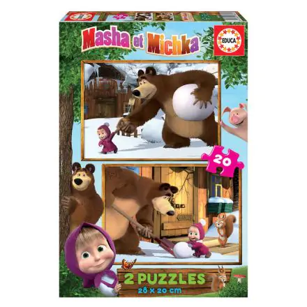 Masha and the Bear puzzle 2x20db-os termékfotó
