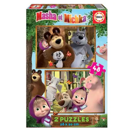 Masha and the Bear puzzle 2x48db-os termékfotó