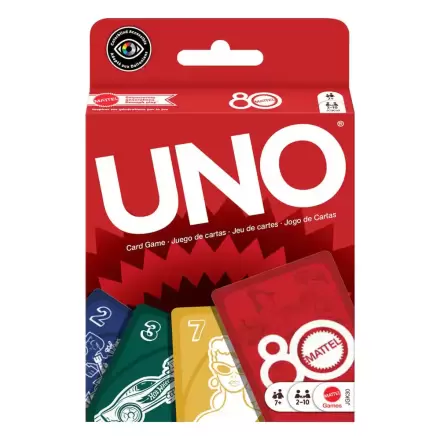Mattel 80th Anniversary UNO kártyajáték Ruby Red termékfotó