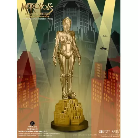 Metropolis 1/4 Maschinenmensch Metallic Gold szobor figura 40 cm termékfotója