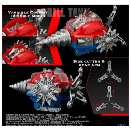 Microman Legacysoul Robotman F Drill Tank akciófigura  termékfotó