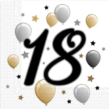 Milestone, Happy Birthday 18 szalvéta 20 db-os 33x33 cm termékfotó