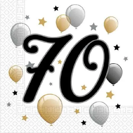 Milestone, Happy Birthday 70 szalvéta 20 db-os 33x33 cm termékfotó