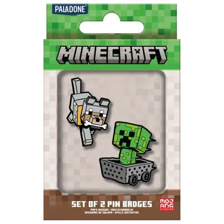 Minecraft 2 db-os kitűző csomag termékfotó