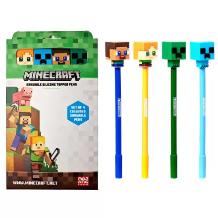 Minecraft 4 db-os Színes, radírozható toll csomag termékfotó