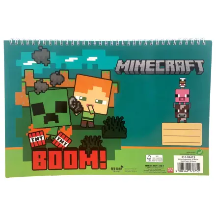 Minecraft Boom A/4 spirál vázlatfüzet, 30 lapos termékfotó