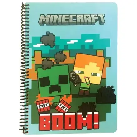 Minecraft Boom B/5 vonalas spirál füzet 70 lapos termékfotó
