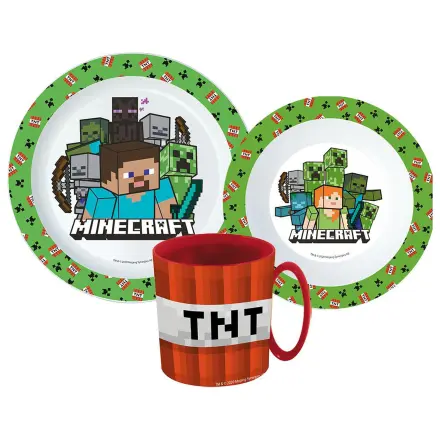 Minecraft Creeper étkészlet, micro műanyag szett bögrével 350 ml termékfotó