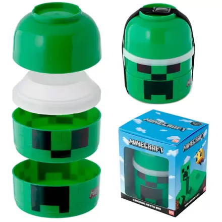Minecraft Creeper tripla uzsonnás doboz étkészlet termékfotó