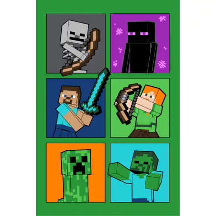Minecraft Fight Badges polár takaró 100*150cm termékfotó