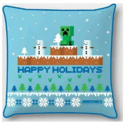 Minecraft Happy Holidays Karácsonyi párnahuzat  termékfotó