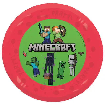 Minecraft Party micro prémium műanyag lapostányér 4 db-os szett 21 cm termékfotó