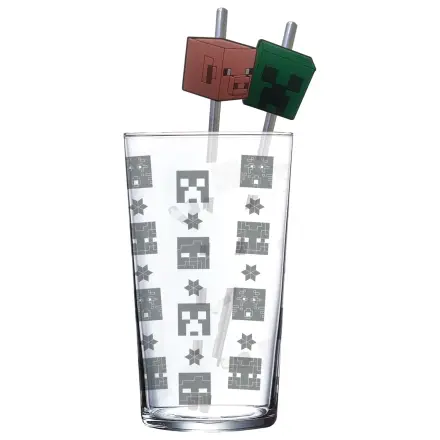 Minecraft pohár szívószállal termékfotó