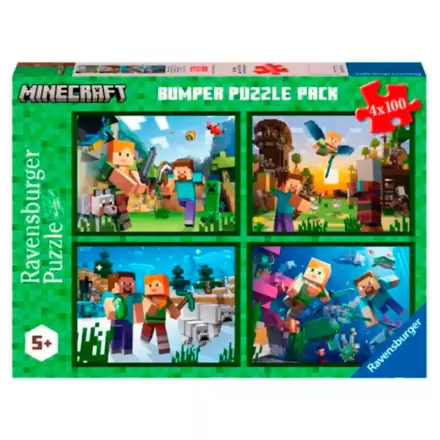 Minecraft puzzle 4x100 db-os termékfotó