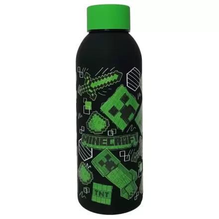 Minecraft rozsdamentes acél palack kulacs 500ml termékfotója