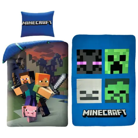 Minecraft Steve and Alex ágyneműhuzat és polár takaró szett termékfotó