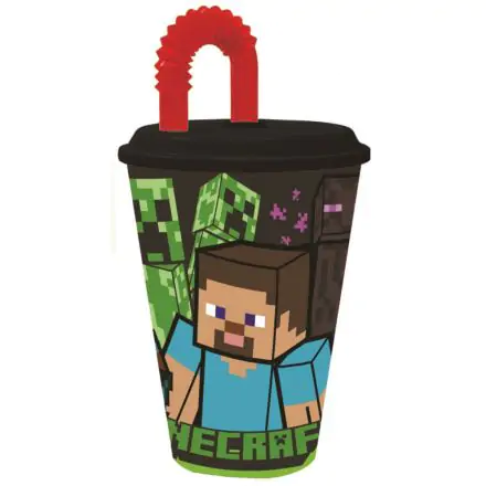 Minecraft Szívószálas pohár, műanyag 430 ml termékfotó