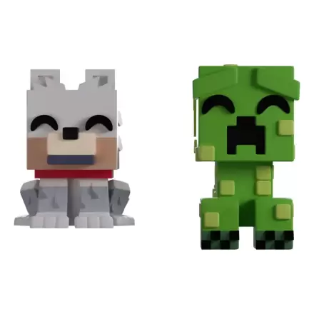 Minecraft Vinyl figurák Wolf and Creeper Monitor Buddiez termékfotó