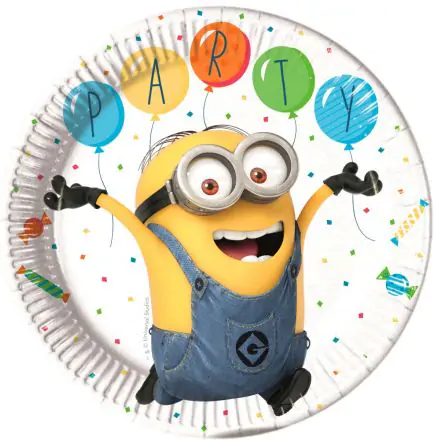 Minions, Minyonok Balloons Party papírtányér 8 db-os 23 cm termékfotó