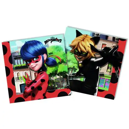 Miraculous Ladybug, Katicabogár és fekete macska kalandjai szalvéta 20 db-os termékfotó