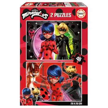 Miraculous Ladybug puzzle 2x48db-os termékfotó
