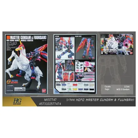 Mobile Fighter G Gundam GF13-001NHII Master Gundam Fuunsaiki modell készlet HGFC 1/144 termékfotó