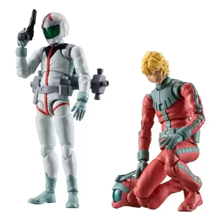 Mobile Suit Gundam G.M.G. Collection EX 09 Earth Federation Amuro Ray & Char Aznable Normal Suit Ver. 2 db-os akciófigura csomag 10 cm   termékfotó