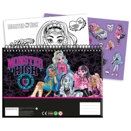 Monster High Crew A/4 spirál vázlatfüzet 40 lapos matricával termékfotó