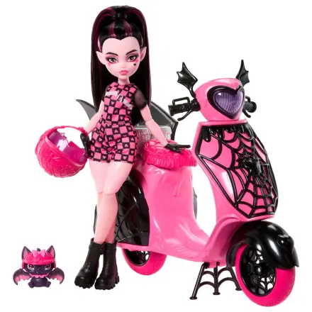 Monster High Draculaura and Scooter játék baba termékfotó