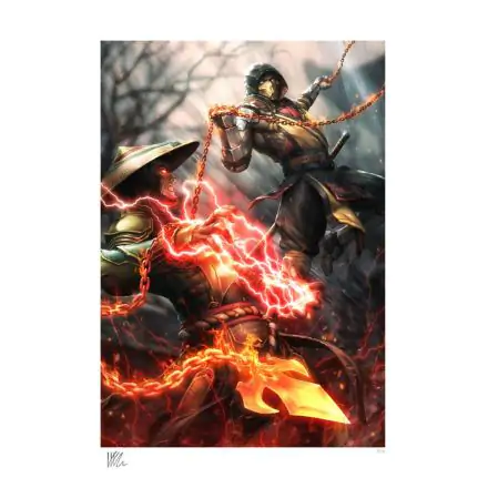 Mortal Kombat Art Print Scorpion vs Raiden 46 x 61 cm - keretezetlen vászonkép termékfotó