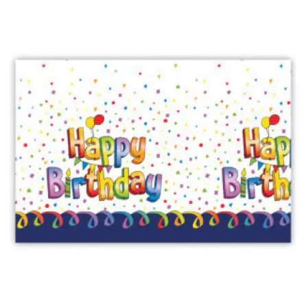 Multicolor Happy Birthday asztalterítő 120*180 cm termékfotó