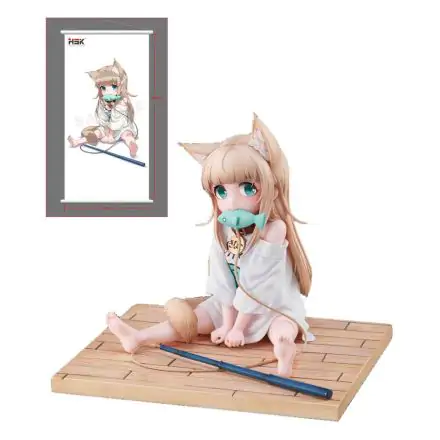 My Cat Is a Kawaii Girl 1/6 Kinako Sitting Fish Ver. Deluxe Version PVC szobor figura 14 cm termékfotó