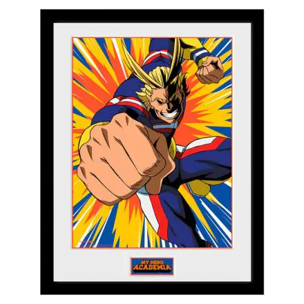 My Hero Academia All Might Akció bekeretezett poszter termékfotó