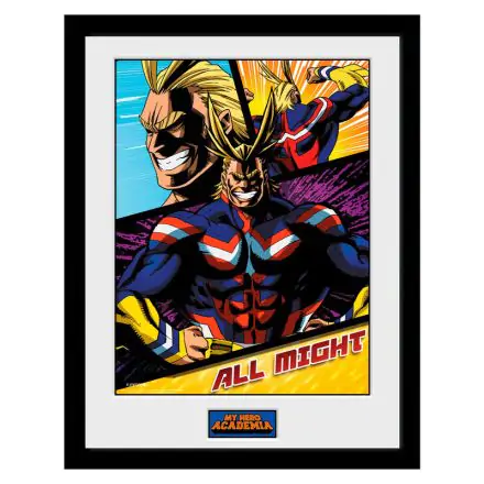 My Hero Academia All Might Panels bekeretezett poszter termékfotó