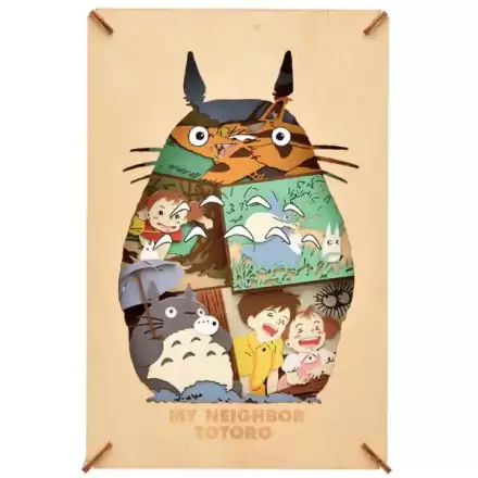 My Neighbor Totoro Paper Theater Wood  Style Silhouette Big Totoro papír modell készlet termékfotója