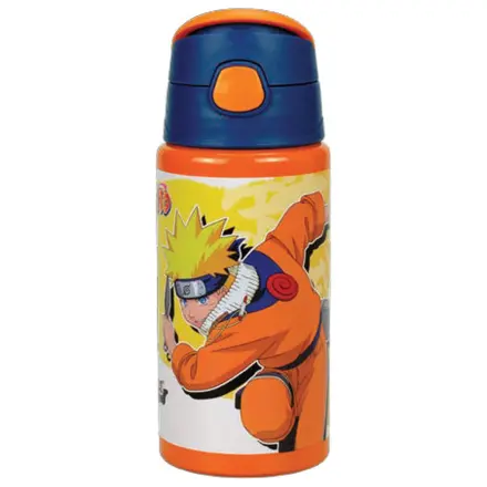 Naruto Fire Orange alumínium szívószálas kulacs akasztóval 500 ml termékfotó