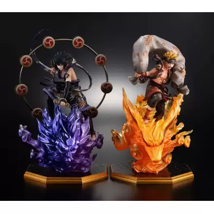 Naruto Shippuden Precious G.E.M. Series Naruto Uzumaki Wind God & Sasuke Uchiha Thunder God PVC szobor figurák 28 cm termékfotója