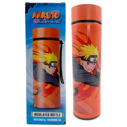 Naruto Shippuden rozsdamentes acél palack kulacs termosz hőmérővel 450ml termékfotó