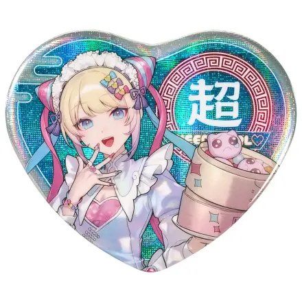 Needy Streamer Overload Needy Streamer Chinese Restaurant Series Heart-Shaped Pinback Button OMGkawaiiAngel 7 x 6 cm termékfotó