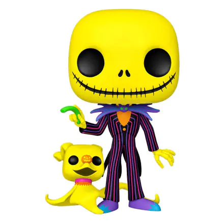 Nightmare Before Christmas Super Sized Jumbo Funko POP! Vinyl figura Jack Skellington & Zero (Blacklight) 25 cm termékfotó