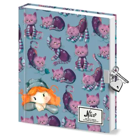 Ninette Forever Nico keményfedeles füzet kulccsal termékfotó