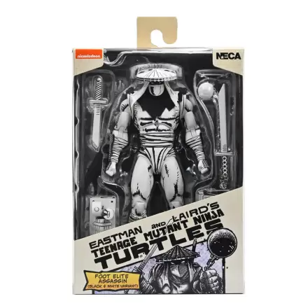 Ninja Turtles Teenage Mutant Foot Elite Assassin Black & White figura 18cm termékfotó