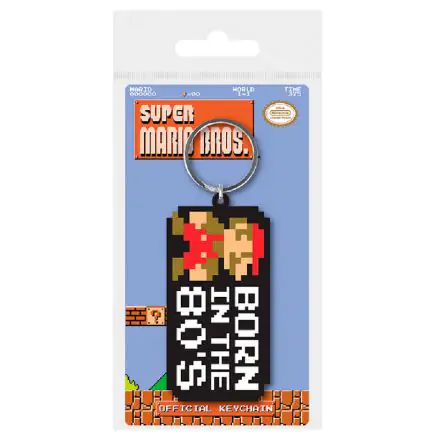 Nintendo Super Mario Bros Born In The 80s gumis kulcstartó termékfotó