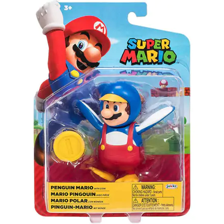 Nintendo Super Mario Penguin Mario figura 10 cm termékfotója