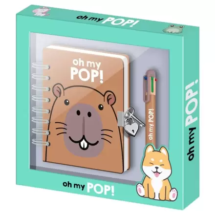 Oh My Pop! Capibara keményfedeles füzet és toll csomag termékfotó