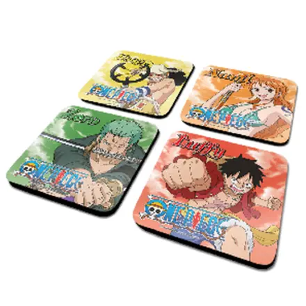 One Piece Characters 4 db-os poháralátét csomag termékfotó