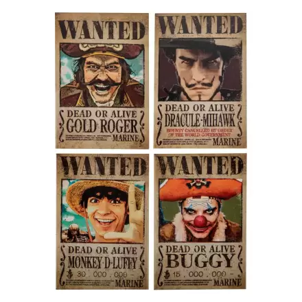 One Piece Wanted 4 db-os hűtőmágnes csomag termékfotója