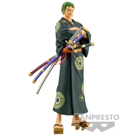 One Piece Grandline Series Wanokuni Yukata Silvers Roronoa Zoro figura 17cm termékfotója