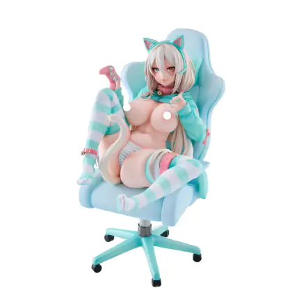 Original Character 1/6 Nekomata Gamer Shiro PVC szobor figura 25 cm termékfotója